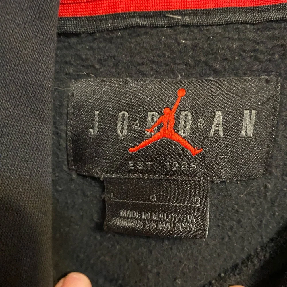 Nike Air Jordan Jumpman Logo Black Pullover Hoodie Mens Large